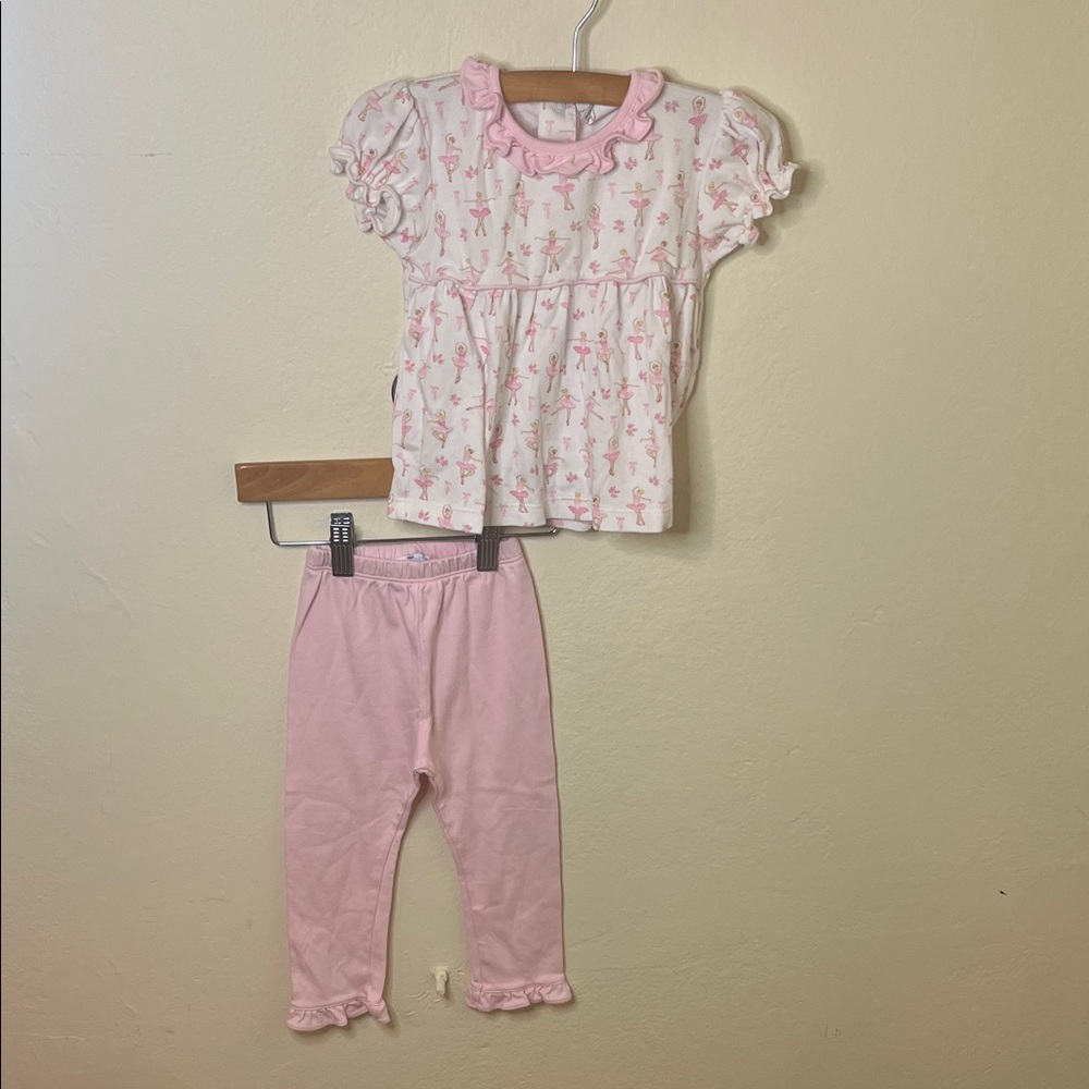 Charming Ballet Pink Girl Set with Ruffle Details
